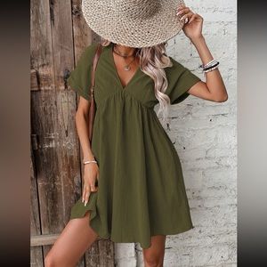 White Boho Smock Dress main image 0